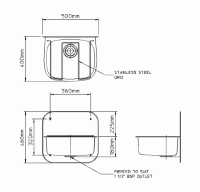 Pland 500 Cleaners Bucket Sink